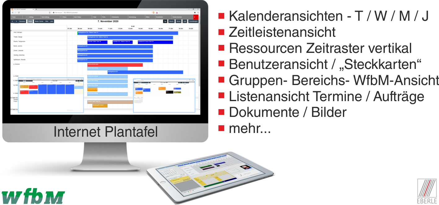 Plantafel Internet WfbM