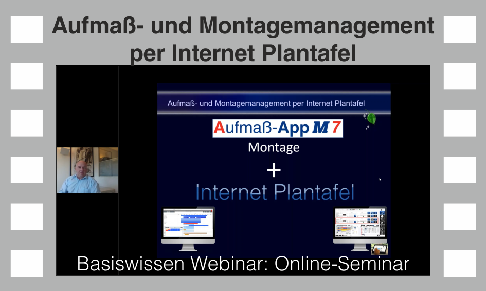 Aufma- und Montagemanagement Internet Plantafel