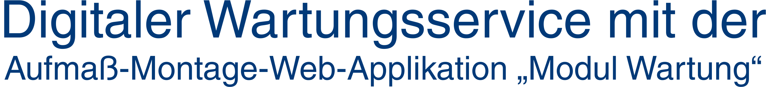 Digitaler Wartungsservice