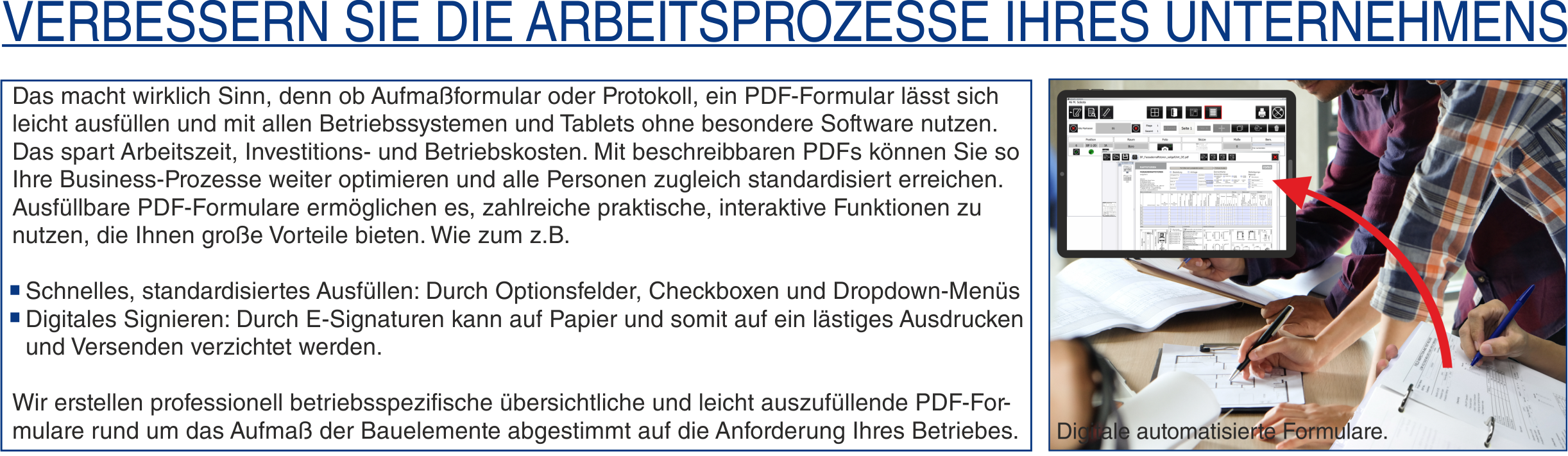 Verbessern Sie Arbeitsprozesse