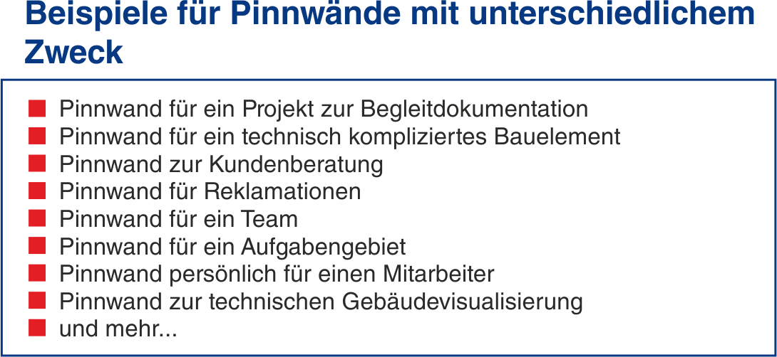 Zweck Digitale Pinwand