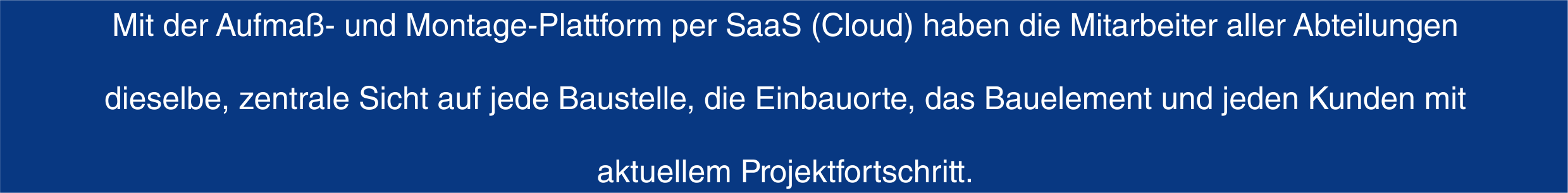 SAAS Aufma Montage Prozesse