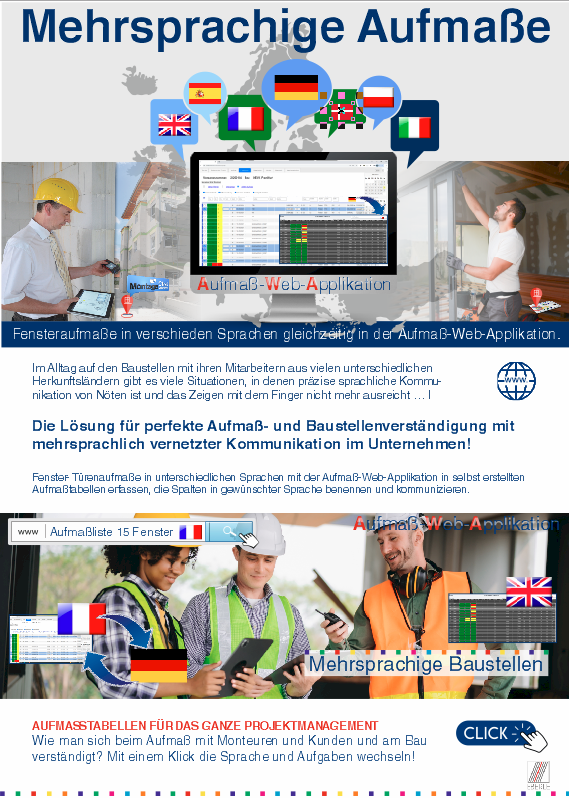 Fensteraufma Trenaufma Sprachen