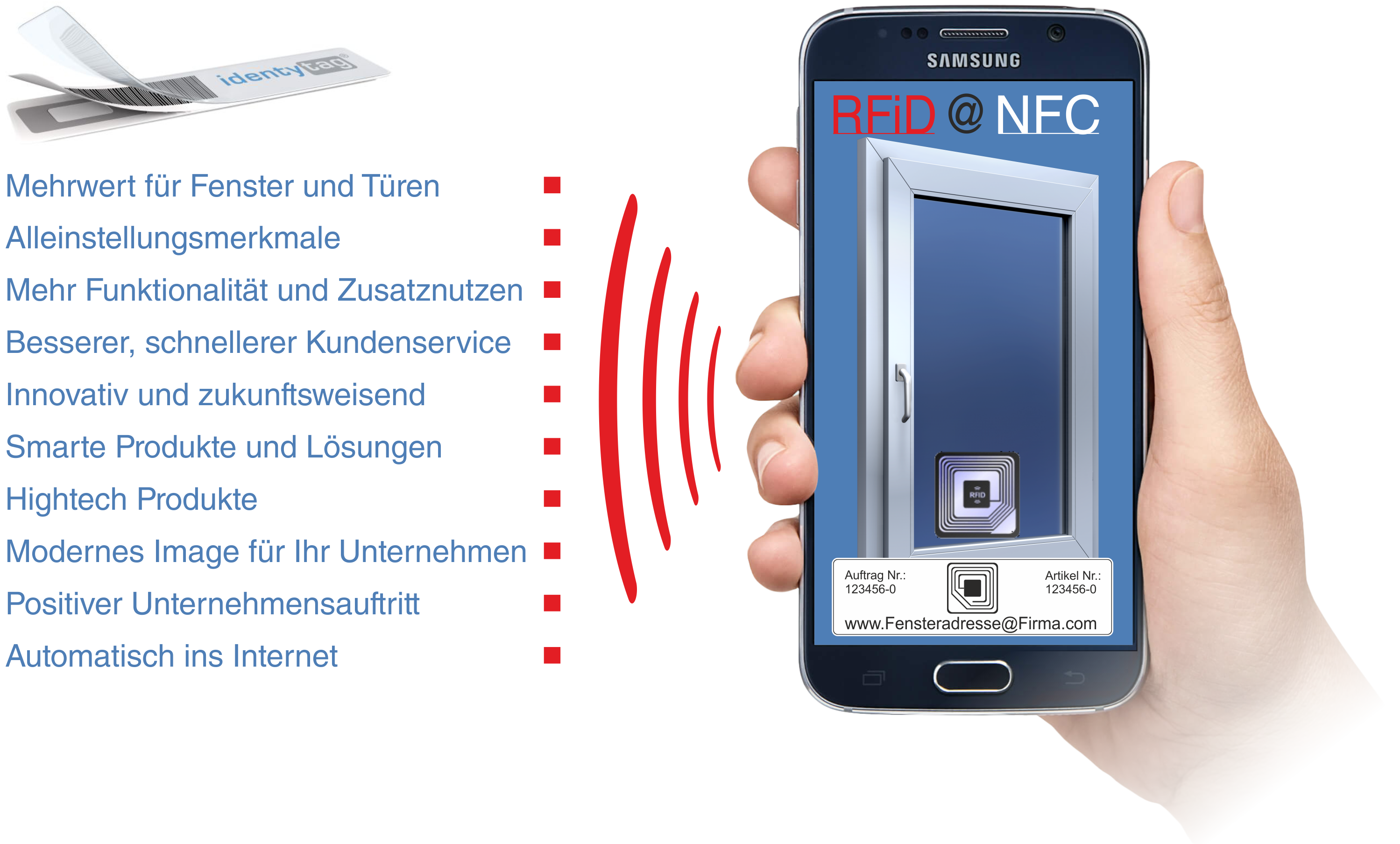 Fenster Handy NFC