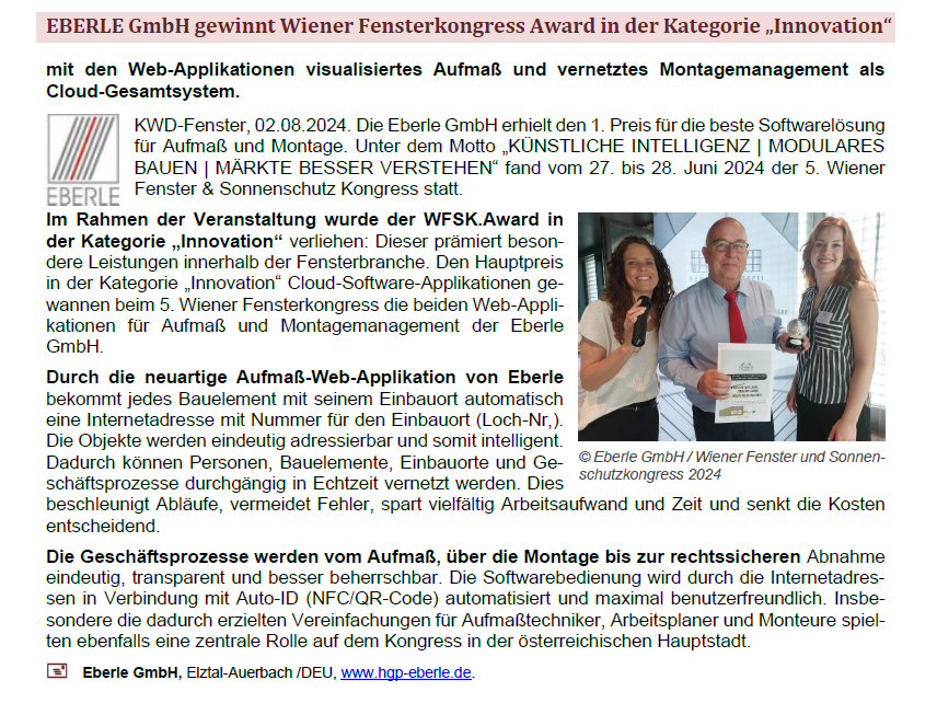 Award Fenster 24