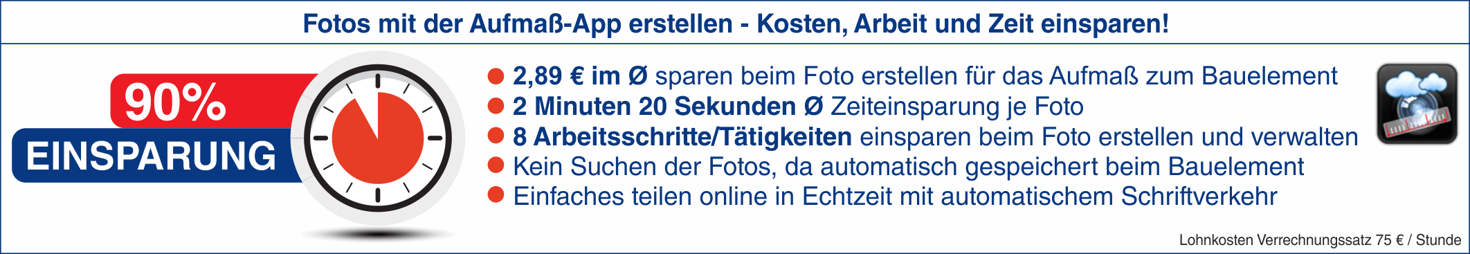 Kosten Zeit Arbeit einsparen Aufma Foto