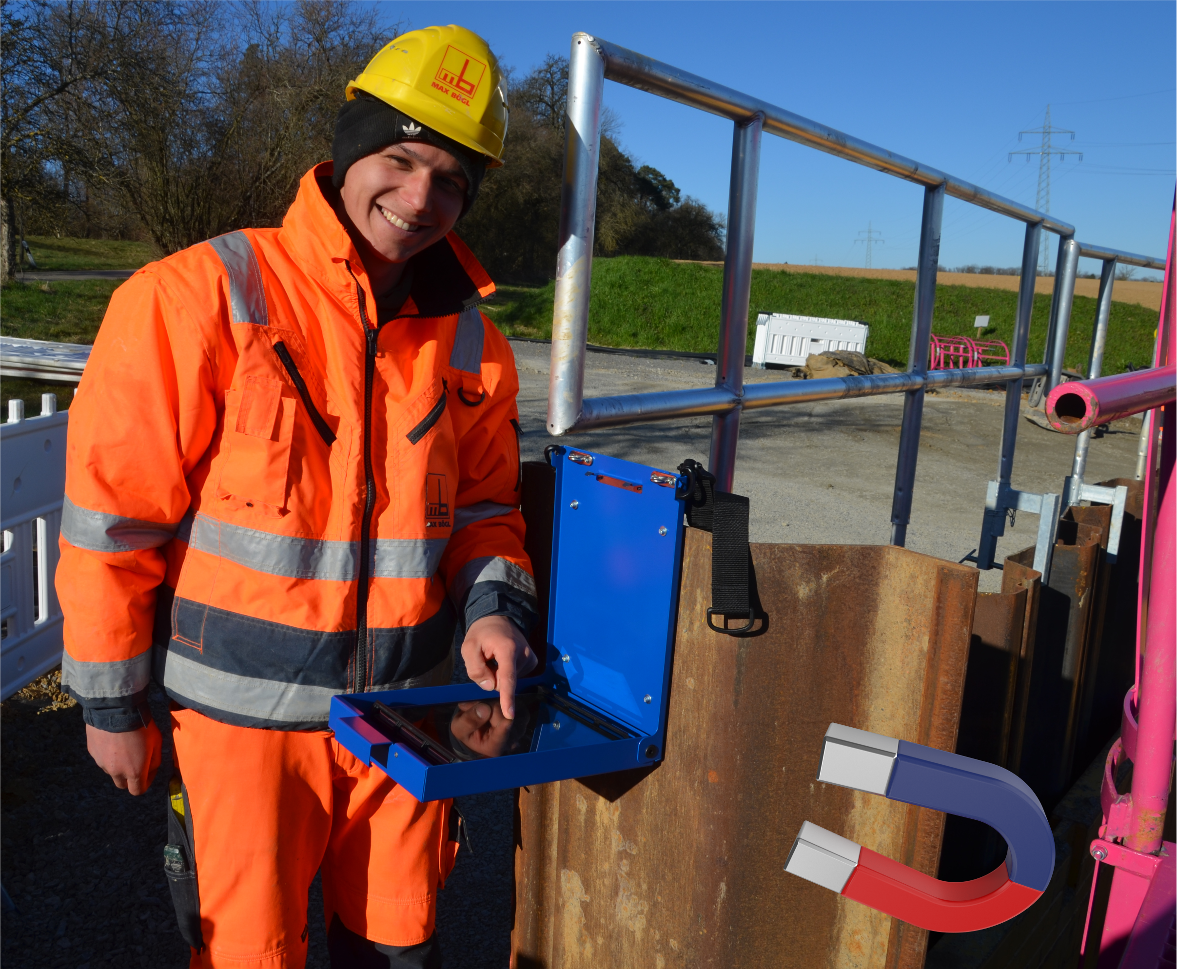 Tablet Box Baustelle Magnet