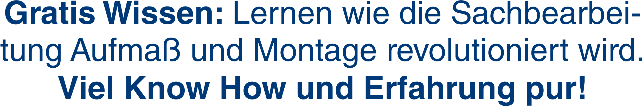 Aufma� Montage Wissen